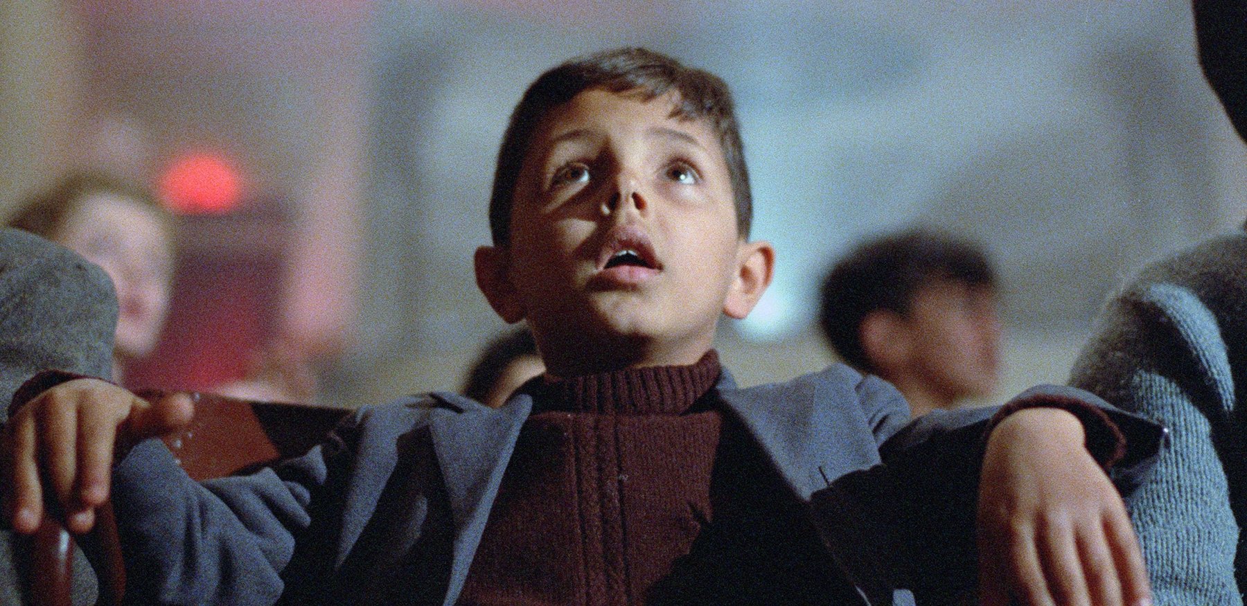 Amazed kid from Cinema Paradiso
