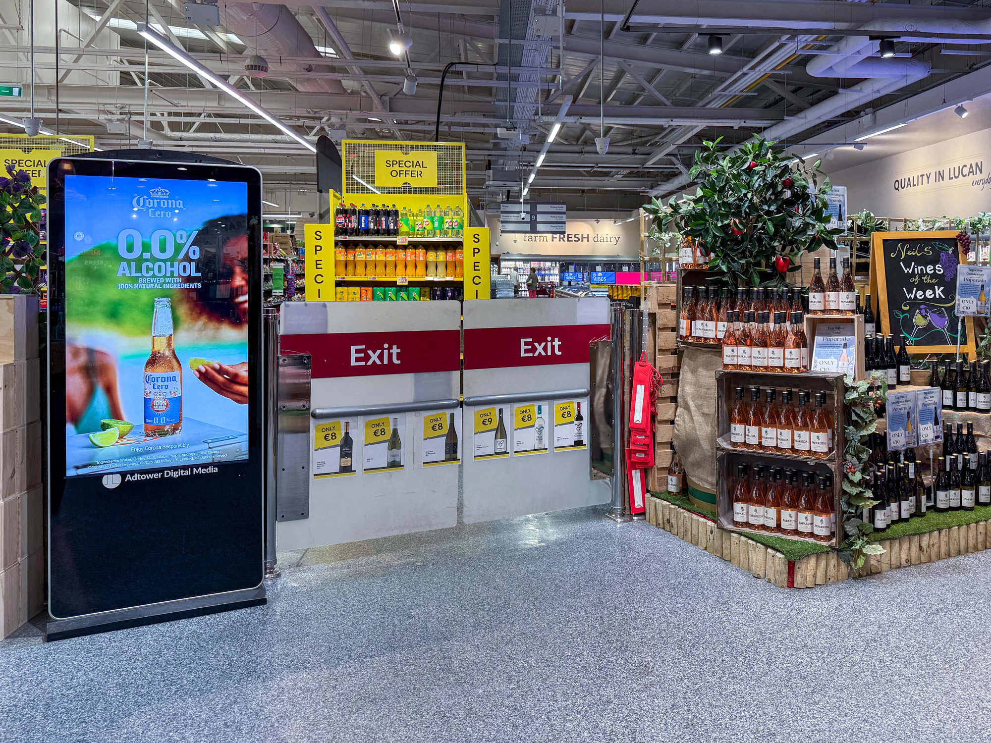 Checkout Queuing screen unit