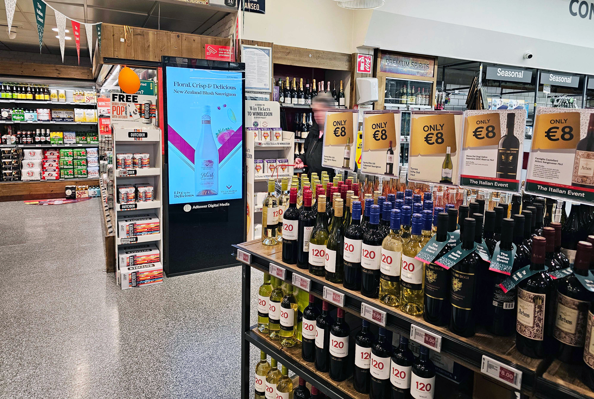 Checkout Queuing screen unit